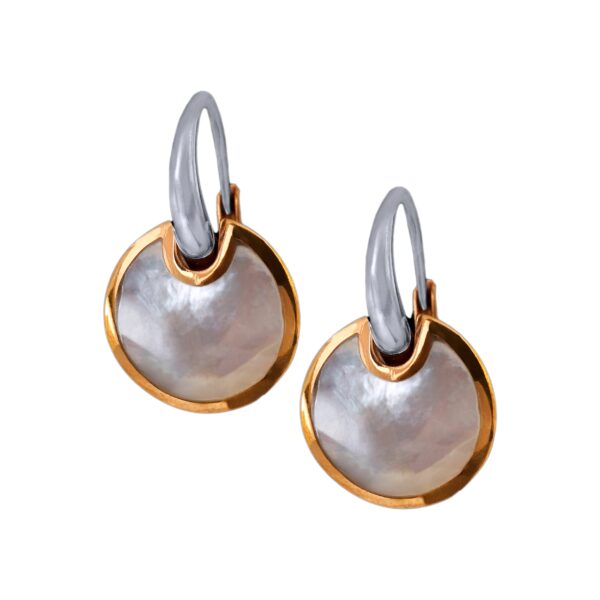 Γυναικεία Χρυσά Σκουλαρίκια 18K Mother of pearl 11672